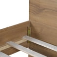 thumbnail image 4 of Christopher Knight Home King Bed Frame with Headboard, Two-Tone Platform Design, Natural+Black, 4 of 7