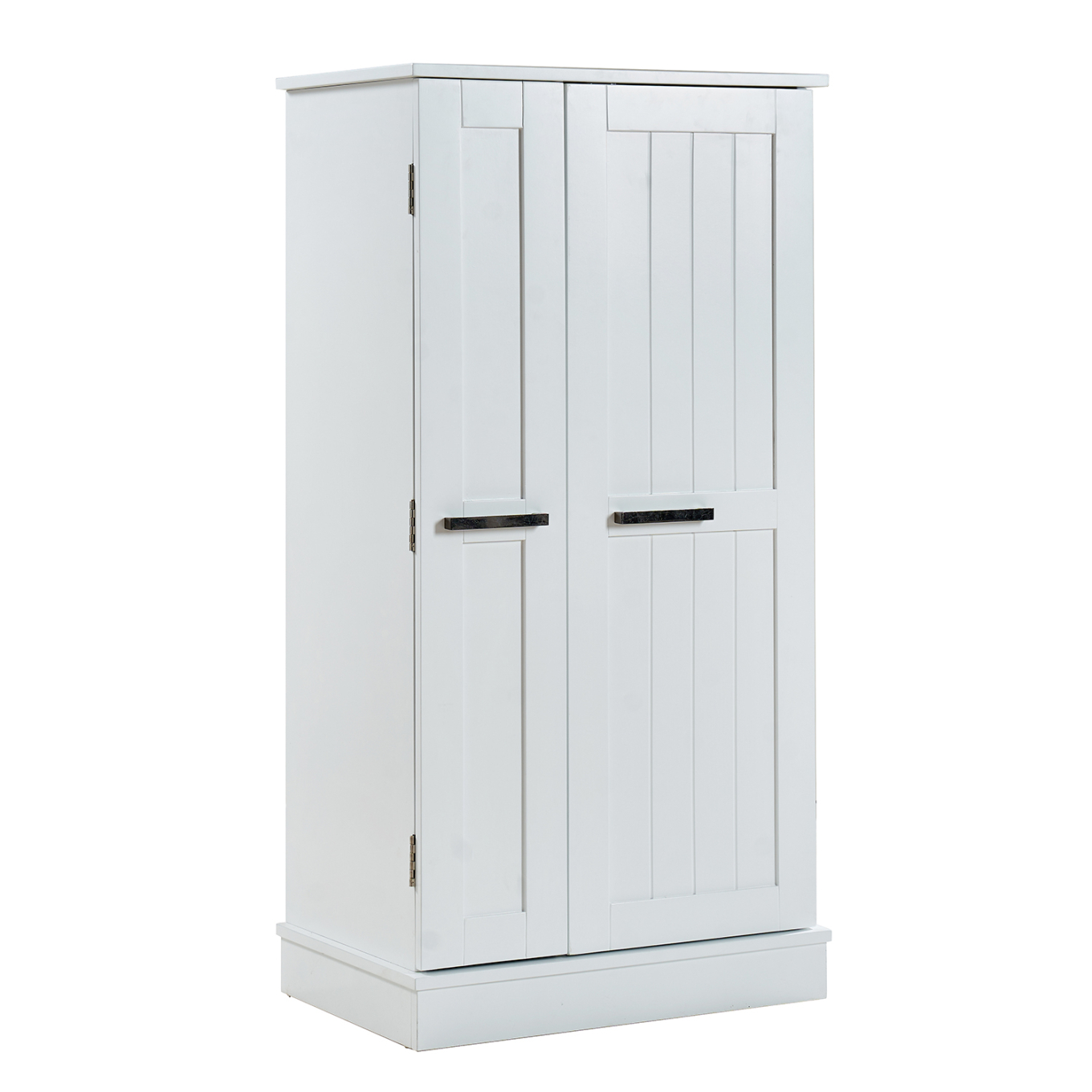 Freestanding Kitchen Pantry Cabinet with Adjustable Shelves & Door Storage, Space-Saving White Cabinet for Kitchen, Dining Room Craft Room Organization (Small Size)