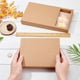 thumbnail image 2 of Paquete de 10 cajas grandes de cartón kraft de 7,8 x 6 x 1,2 pulgadas para dulces, postres pequeños, caramelos, mini jabones y otros obsequios para fiestas., 2 of 9