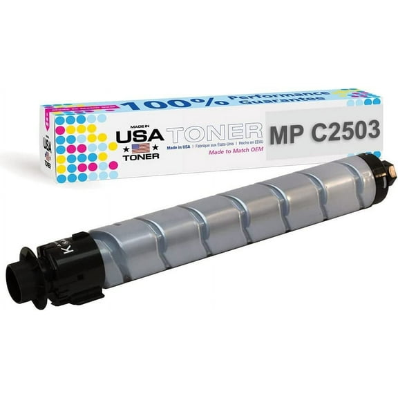 MADE IN USA TONER Compatible Replacement for Ricoh MP C2003, MP C2503, MP C2004, MP C2504, Lanier Savin MP C2003, MP C2503, 841918 Black, 1 Cartridge