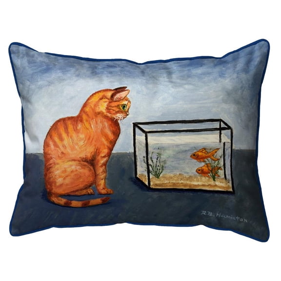 Betsy Drake Interiors Orange Like Me Small Indoor/Outdoor Pillow 11x14