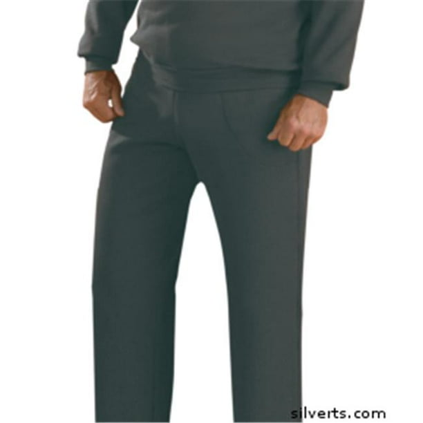 Silvert's - Silverts 508200305 Mens Elastic Waist Fleece Track Pants - Elastic Pull On Pant For