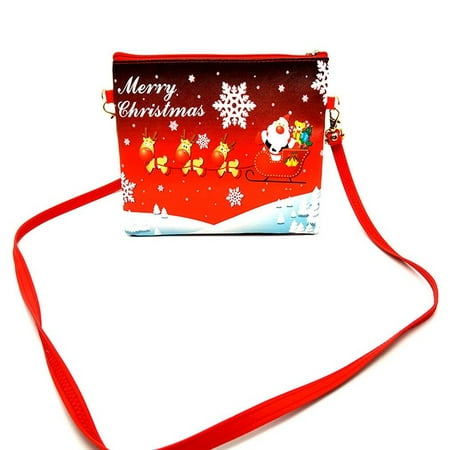 Hottest Christmas Gift Bag Cartoon Elk Snowman Child Diagonal Cross