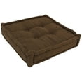 thumbnail image 1 of 20-inch Square Corded Floor Pillow with Button Tufts - Chocolate, 1 of 1