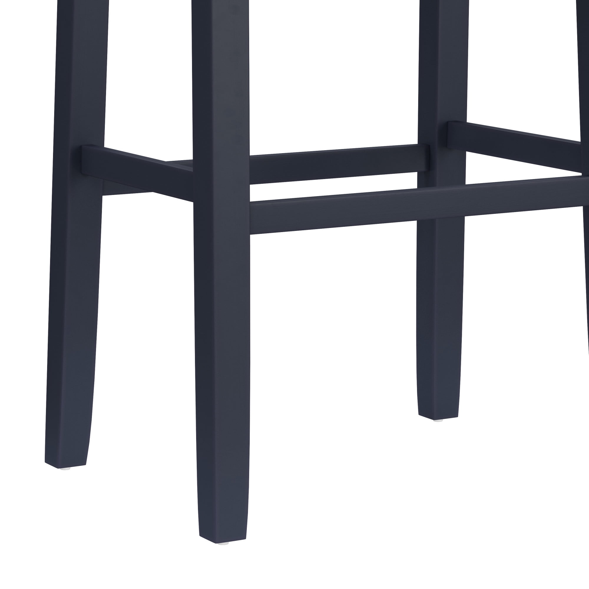 Woven Paths Fiddler Backless Wood Bar Height Stool, Navy
