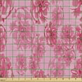 thumbnail image 2 of Flowers Fabric by the Yard, Vintage Roses Pattern in Watercolor Style Floral Design, Upholstery Fabric for Dining Chairs Home Decor Accents, Pale Pink Dark Coral by Ambesonne, 2 of 5