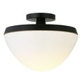 thumbnail image 3 of Evelyn&Zoe 12" Matte Black Metal/Glass Semi Flush Mount, 3 of 6