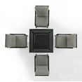 thumbnail image 6 of Dahlia 5Pc Outdoor Metal Conversation Set W/ Fire Table Taupe/Matte Black - Dante Fire Table & 4 Armchairs, 6 of 17