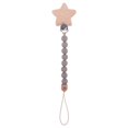 thumbnail image 1 of Cadena de silicona para chupete con cuentas, clip para chupete con forma de estrella de haya, embalaje para bebé, patrón de haya, cadena anticaída para chupete de haya, 1 of 6