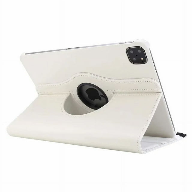 For iPad 2021 Case 12.9 Tablet Case 360 Rotating Leather Stand Protective Cover For iPad Pro 12 9 Case 2022 2021 2020 2017 2015 white iPad 12.9 2022 6th