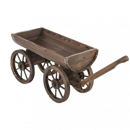 - Garden Wooden Planter Wagon Grow Flower Planter Pot Stand Holder Home Outdoor Backyard Decor