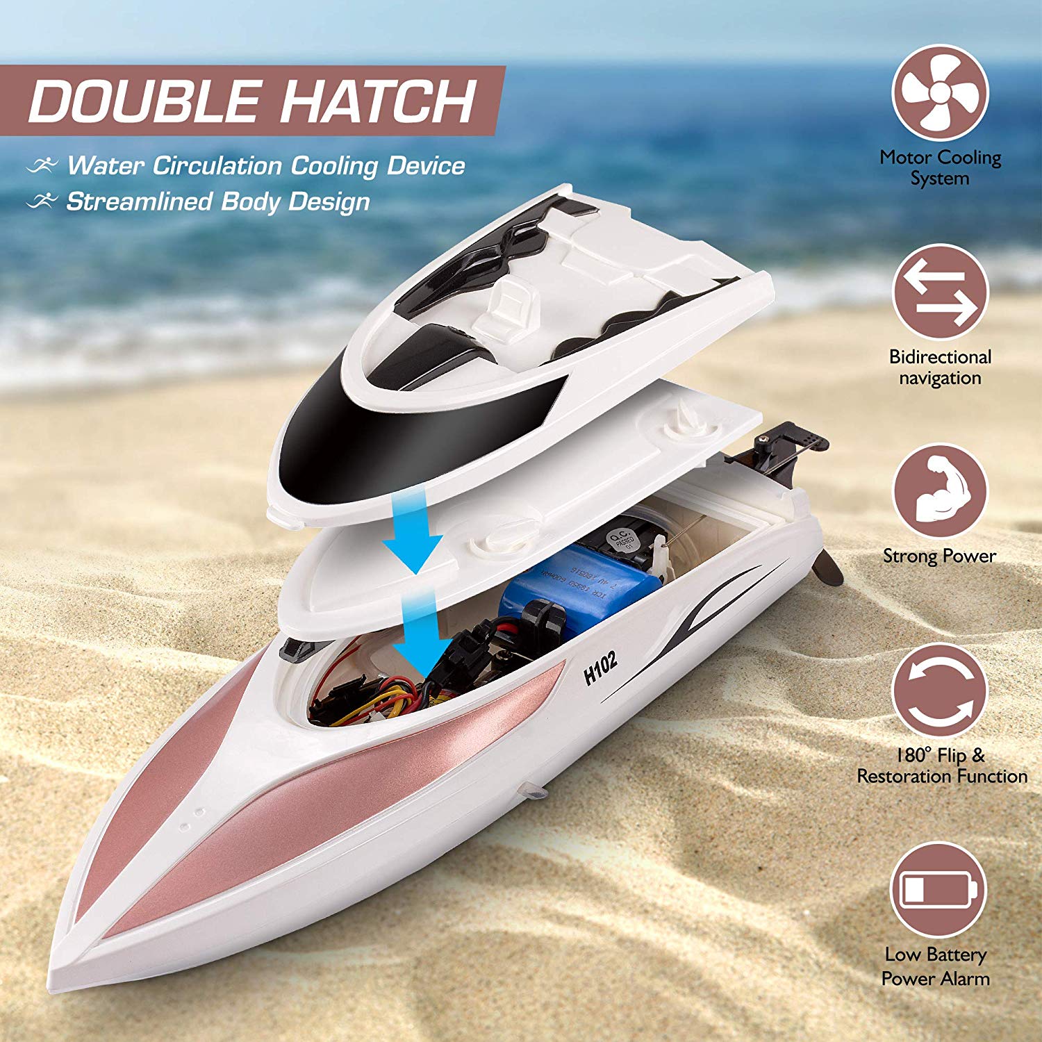 rc boat remote control boat for kids and adults 20 mph speed