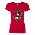 thumbnail image 2 of Wild Bobby Biker Betty Boop Wild One MC Motorcycle Betty Boop Womens Slim Fit Junior Tee, Red, XX-Large, 2 of 5