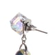 thumbnail image 4 of Aretes Pendientes Ametrinaa con Cristal Swarovski Blanco Chapa de Oro 18k, 4 of 5