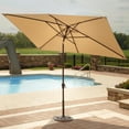 thumbnail image 3 of Adriatic 6 5 ft x 10 ft Rectangular Market Umbrella in Beige Sunbrella Acrylic, 3 of 11