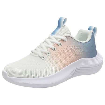 

Gubotare Women Running Shoes Slip Ins Womens Slip On Sneakers Hands Free Orthopedic Walking Maternity Shoes for Plantar Fasciitis Relief (Blue 8.5)