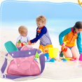 thumbnail image 6 of Darzheoy Mesh Beach Bag Beach Toy Storage Tote Bags Kids Seashell Collecting Bag Colorful Swimming Accessories Storage Bag with Adjustable Straps for Boys Girls, 6 of 6