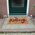 thumbnail image 6 of Yaouit Fall Welcome Door Mat Pumpkin Doormats Coir Mats Non Slip Front Door Rugs for Thanksgiving Decorative Entrance Porch Outdoors Decor 15.7 x 23.6 Inch, 6 of 8