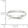thumbnail image 7 of 10K White Gold 2.5mm Light Weight Half Round Band Ring Size 6.5, 7 of 7