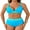 Green, variant on Sociala Color Block Two Piece Swimsuit for Womens Double Straps Bikini Sets