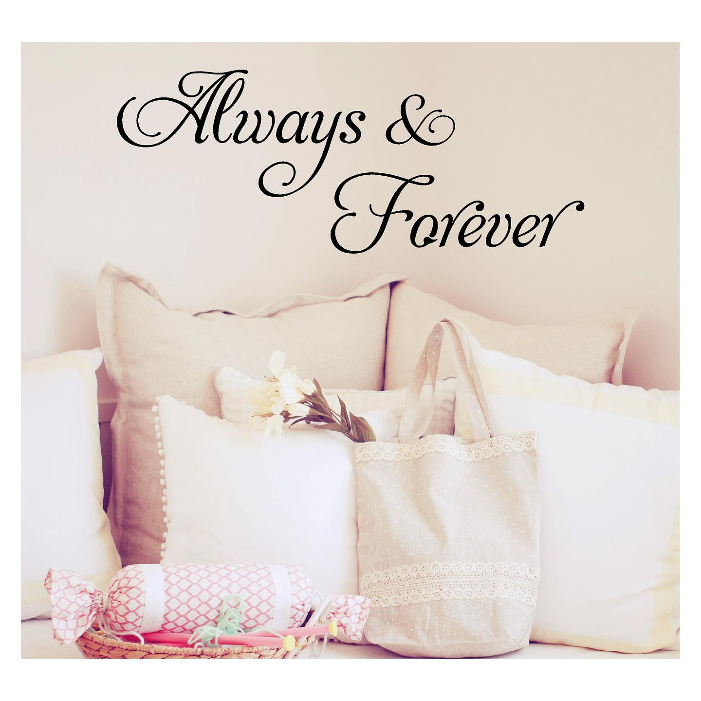 Always and Forever Wedding Marriage Wall Decal Quote Stickers and
