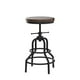 thumbnail image 4 of Taburete de bar LOKKHAN, vintage, industrial, rústico, giratorio, de madera y metal, 4 of 9