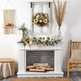 thumbnail image 4 of Nearly Natural 4' White Pumpkin, Pinecones and Berries Artificial Garland , Green, 4 of 4