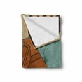 thumbnail image 2 of Chocolate Soft Flannel Fleece Throw Blanket, Vintage Chocolate Bar Poster Grunge Candy Treats Graphic Design, Cozy Plush for Indoor and Outdoor Use, 50" x 70", Cadet Blue Cinnamon, by Ambesonne, 2 of 6