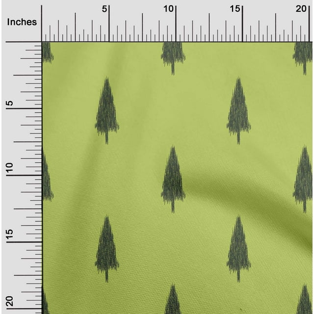 oneOone Cotton Cambric Fabric Tree Ikat Print Sewing Fabric BTY 56 Inch Wide