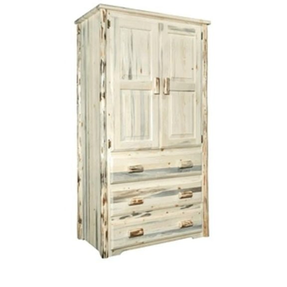 Montana Woodworks  Armoire & Wardrobe- Clear Lacquer Finish