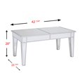 thumbnail image 1 of Southern Enterprises Mirage Cocktail Table - Mirror Finish w/Silver Trim - Glam Style, 1 of 5