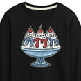 thumbnail image 3 of Instant Message - Americana - Red, White, & Blue Ice Cream Sundae - Toddler & Youth Long Sleeve Graphic T-Shirt, 3 of 6