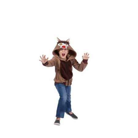 Graywind Wolf Child Hoodie Costume - Camel Brown, Large