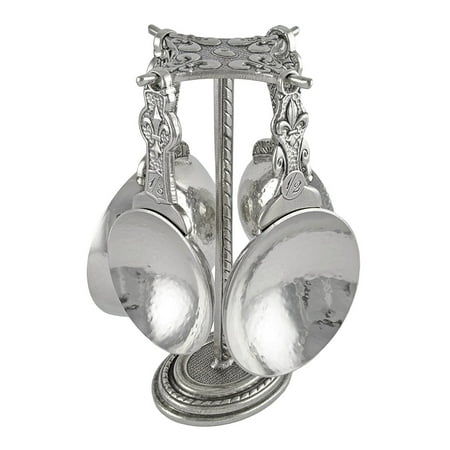 Crosby & Taylor Fleur de Lys Pewter Measuring Cups with Display Post