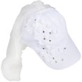 thumbnail image 2 of Women's Bridal Costume Baseball Hat With Tule Veil and Sequins, 2 of 2
