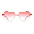 thumbnail image 1 of Lunettes de Soleil en Plastique Sans Monture en Forme de Cœur pour Fille, Taille Enfant, Rouges, 1 of 4