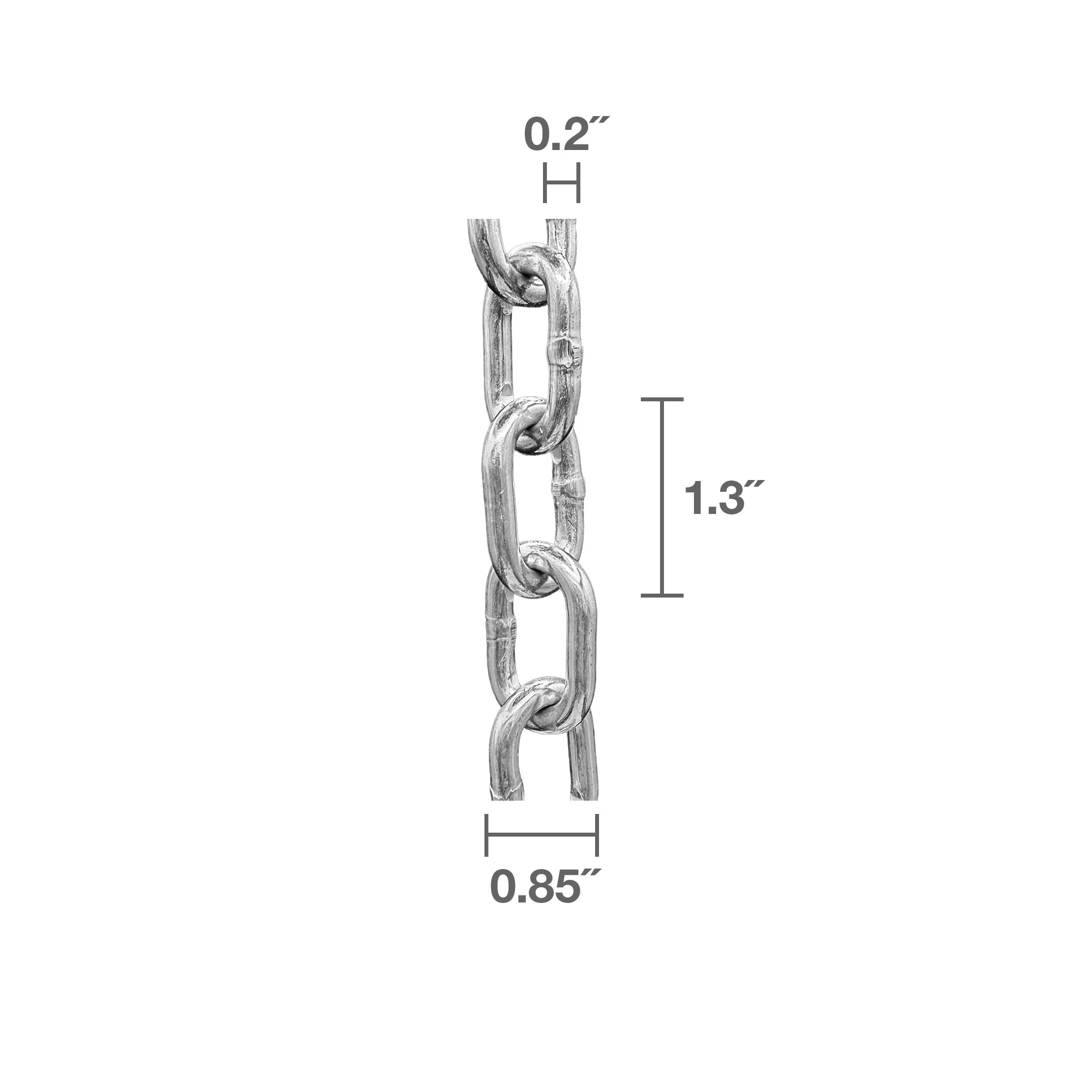 Peerless Chain 2/0 Passing Link Chain, 10 Ft, Zinc Plated, #4757210
