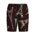 thumbnail image 4 of Gaeub Eiffel Tower Printed Men's Short Pajama Pants, Lightweight Lounge & Sleep Bottoms Keep You Cool - 4X-Large, 4 of 9