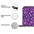thumbnail image 4 of Pofeuu Purple Snowflakes Print Oven Mitts and Pot Holders 4 pcs Set,High Heat Resistant 500 Degree Extra Thicken Long Kitchen Cotton Oven Glove for Cooking, 4 of 6