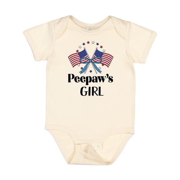Inktastic Peepaw Girl Granddaughter Patriotic Girls Baby Bodysuit