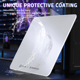 thumbnail image 3 of ATTACK SHARK CM05 SE Tempered Glass Mouse Pad, 16.1''×12.2'' Large Hard Gaming Mouse Pad, Nano-Etched Surface, 9H Anti-Scratch, Anti-Slip Base, White, 3 of 10