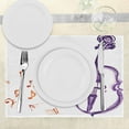 thumbnail image 3 of Ambesonne Music Place Mats Set of 4, Musical Note Black Theme, Standard Size, Purple and Red, 3 of 6
