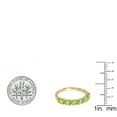 thumbnail image 3 of Dazzlingrock Collection Round Peridot & White Diamond Bridal Anniversary Wedding Band for Women (0.12 ctw, Color I-J, Clarity I1-I2) in 14K Yellow Gold, Size 8, 3 of 4