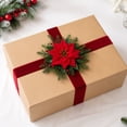 thumbnail image 5 of Tuvgenk Christmas Bow Ribbon Cabinet Hanging Ring, Home Decoration, Christmas Wreath Door Hanging Ornament (1 Flower Style), 5 of 7