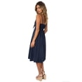 thumbnail image 3 of NAYAOTO Women 2026 Summer Dresses Tie Front V-Neck Spaghetti Strap Button Down A-Line Backless Swing Midi Dress, 3 of 5