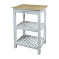 thumbnail image 1 of Casual Home 373-01 Sunrise (Small) with Solid Maple Top Kitchen Island, 22.75" W, Natural&White, 1 of 12