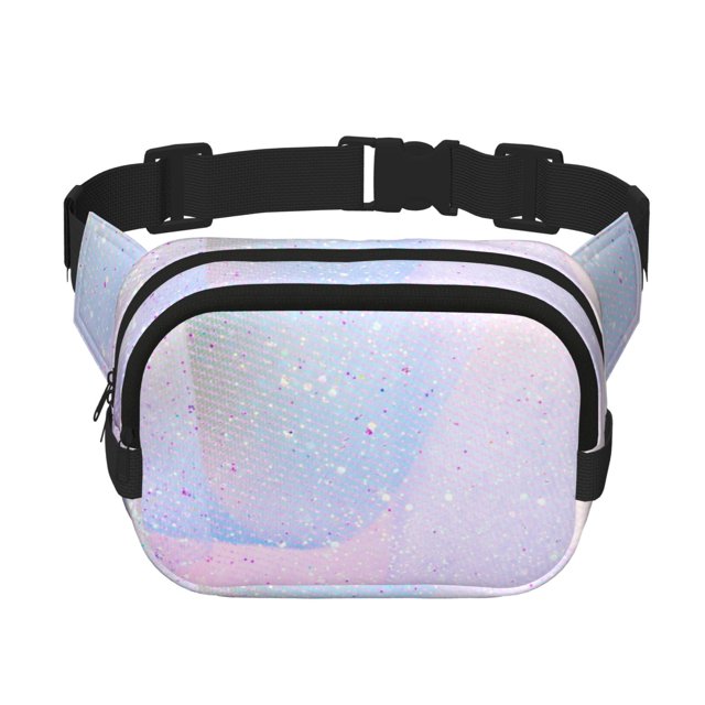 Disketp Rainbow Unicorn Party Riñonera de Doble Capa, Bolsa de Cintura Ajustable para Viajes, Correr y Senderismo, Riñonera Ligera para Hombre y Mujer