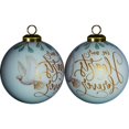 thumbnail image 4 of White and Gold In Our Hearts Forever Hand Painted Mouth Blown Glass Ornament, 4 of 4