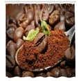 thumbnail image 3 of Ambesonne Coffee Shower Curtain, Flavor of Green Cardamom, 69"Wx75"L, Brown Green Grey, 3 of 3
