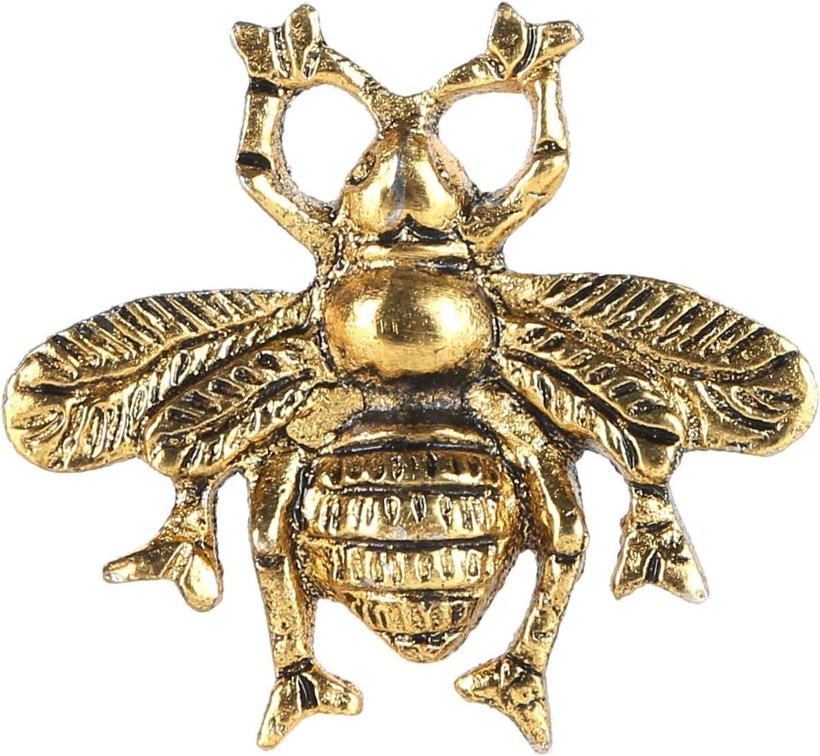Perilla Home Set of 6 Bee Knobs Decorative Knobs for Home Kitchen Cabinet Hardware Cupboard Glass Door Dresser Wardrobe and Drawer Pulls (Brass)